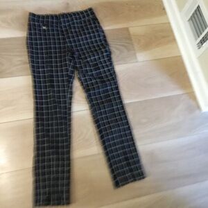 Rafaella Black and White Checkered Straight Leg Pants